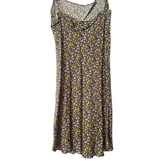 J. Crew Floral Print Satin Slip Dress Green Size 14 - Picture 6 of 8